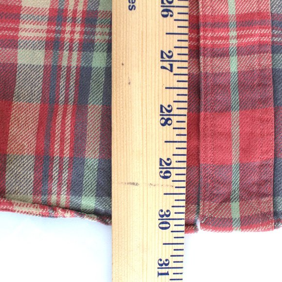 VTG Polo Ralph Lauren Shirt Cotton  Flannel Plaid Button Up Long Slv Men's Small - Picture 11 of 16